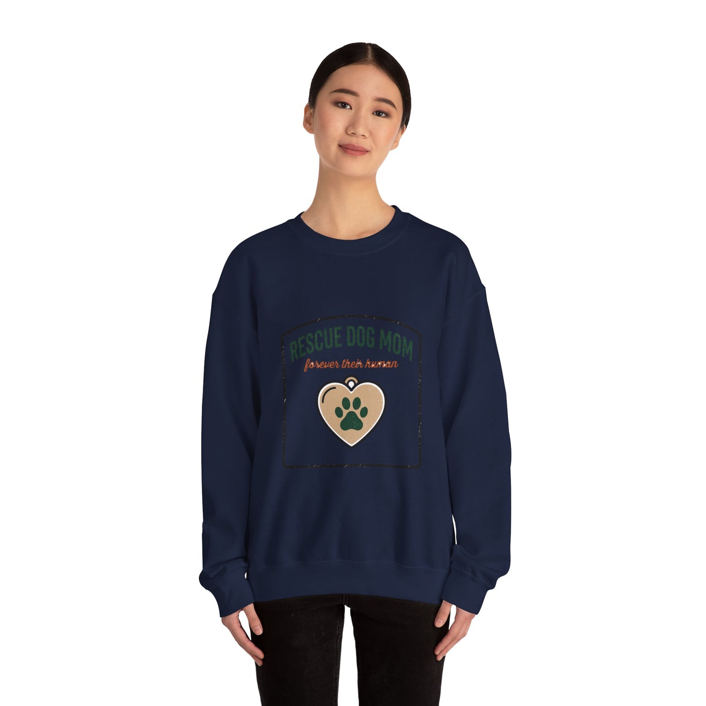 Rescue Dog Mom Crewneck Sweatshirt | rescue pride, fur baby