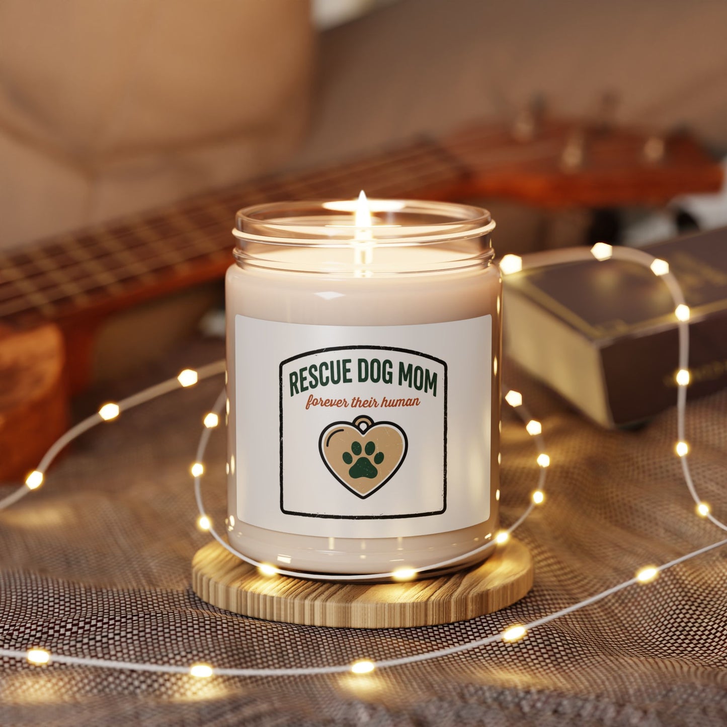 Rescue Dog Mom Soy Candle, rescue pride, fur baby memorial