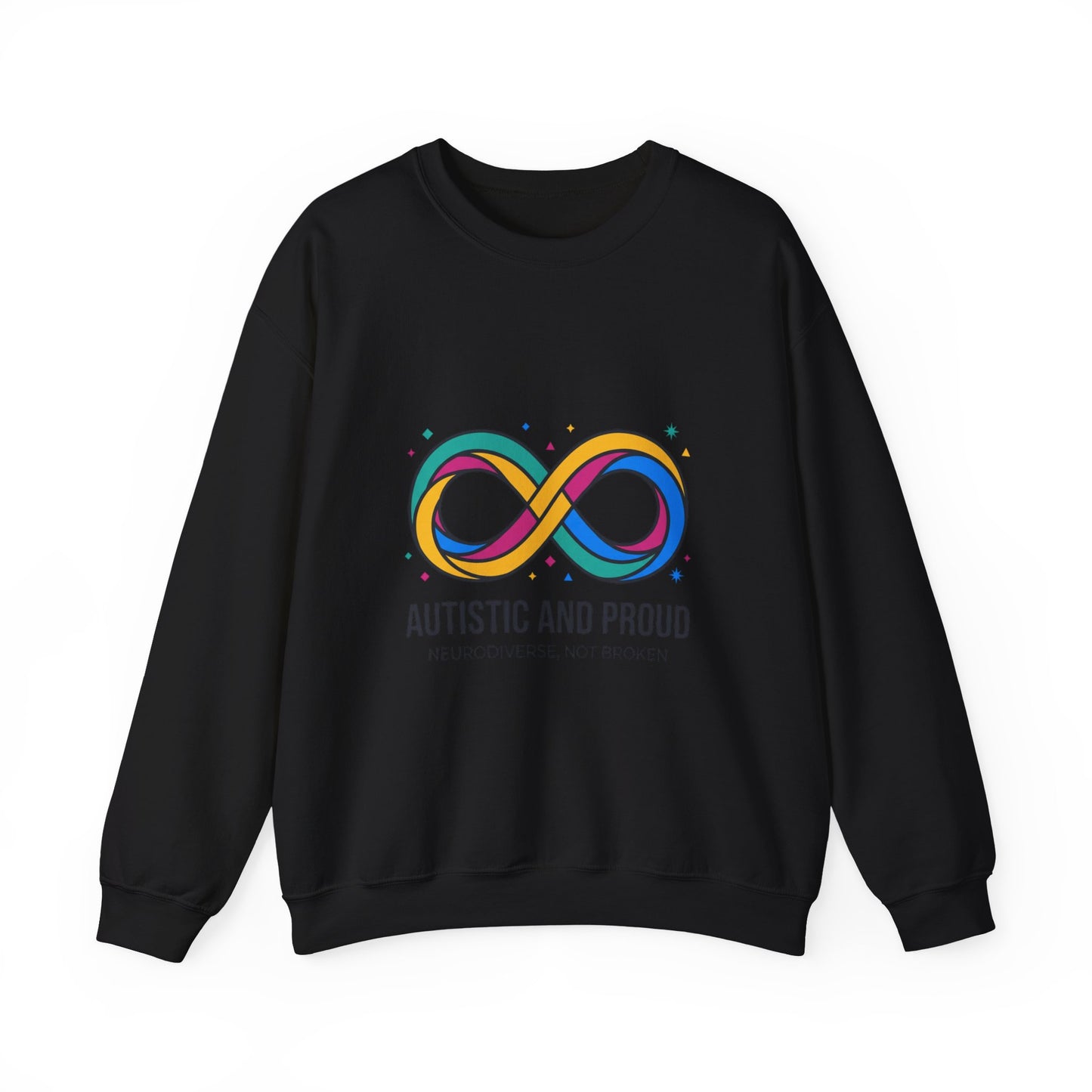 Autistic and Proud Infinity Logo Sweatshirt | Neurodiversity, Identity-First