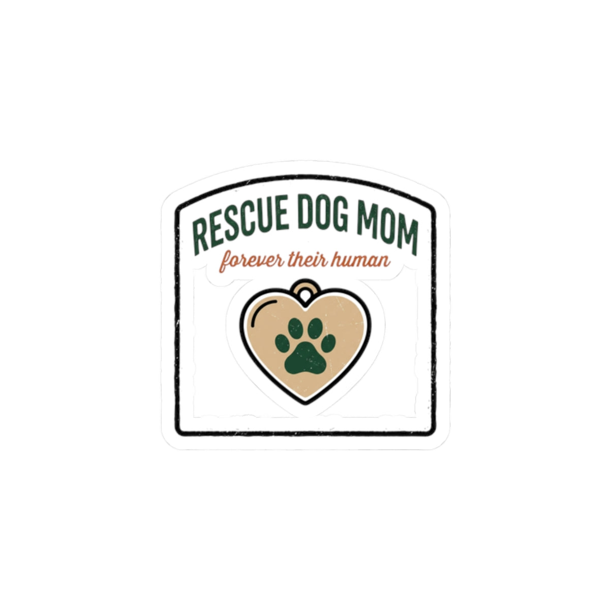 Rescue Dog Mom Sticker | rescue pride, fur baby decal