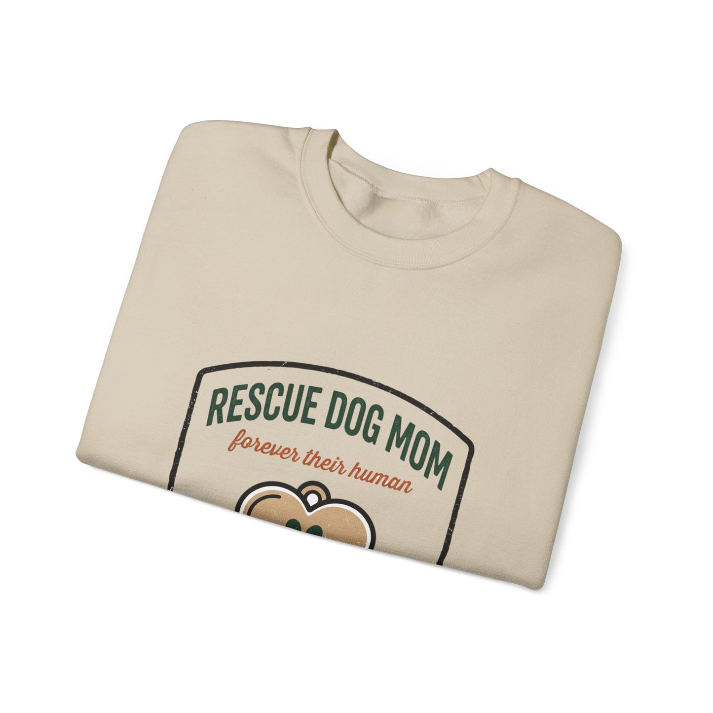 Rescue Dog Mom Crewneck Sweatshirt | rescue pride, fur baby