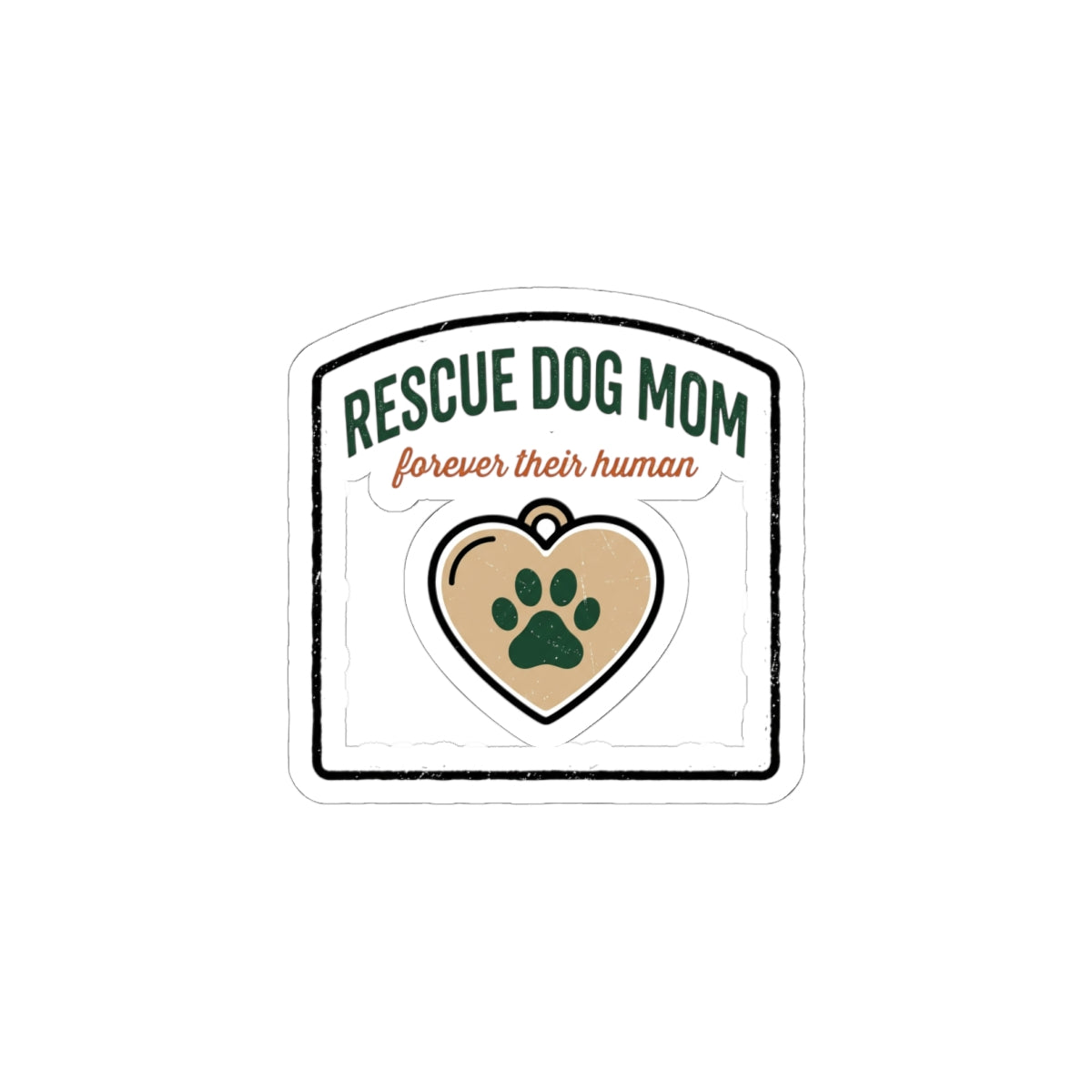 Rescue Dog Mom Sticker | rescue pride, fur baby decal