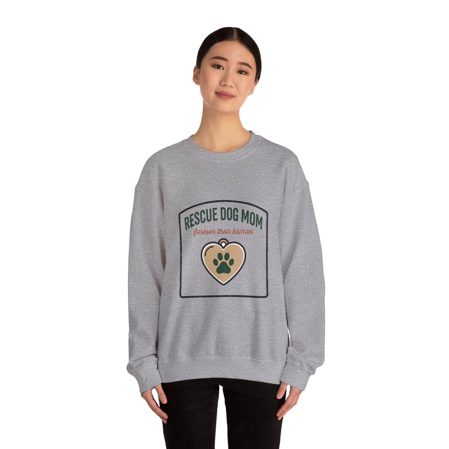 Rescue Dog Mom Crewneck Sweatshirt | rescue pride, fur baby