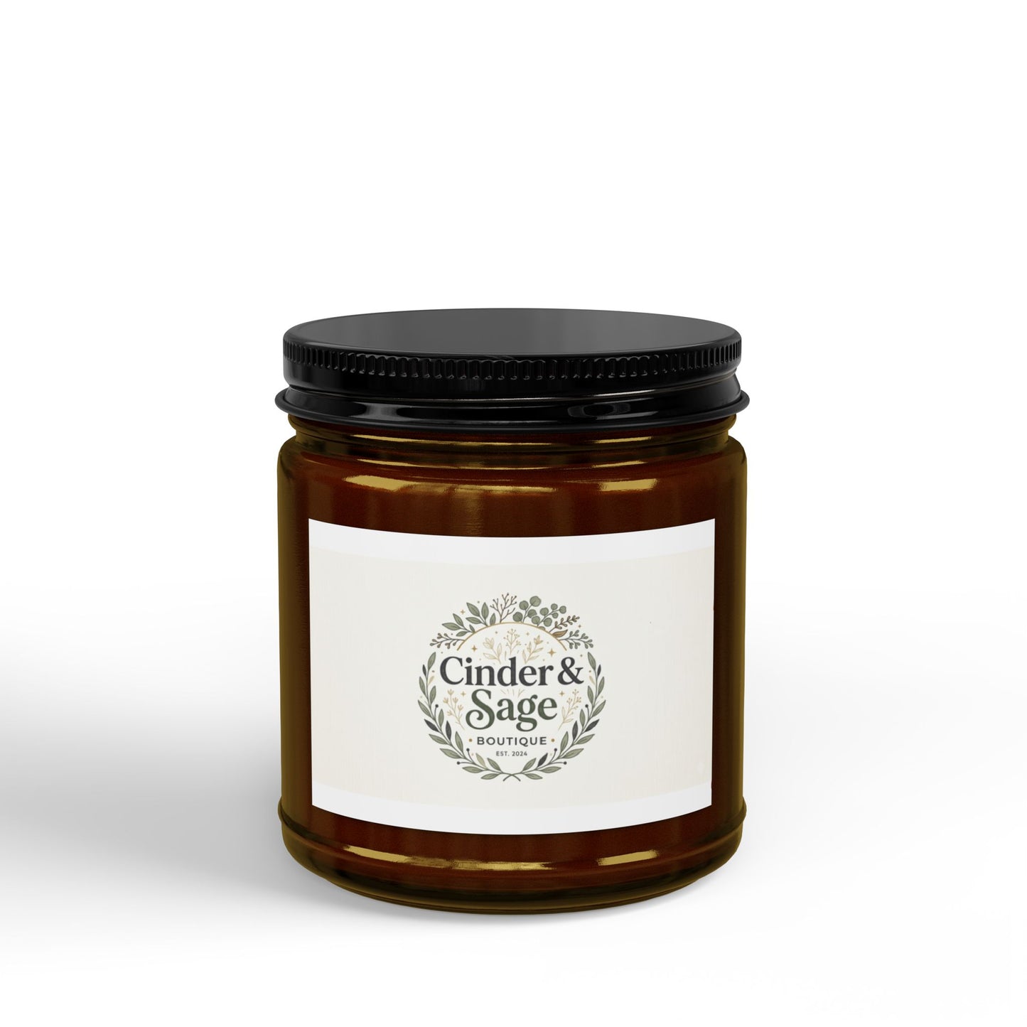 Scented Soy Candles with Black Lid, (4 and 9oz)