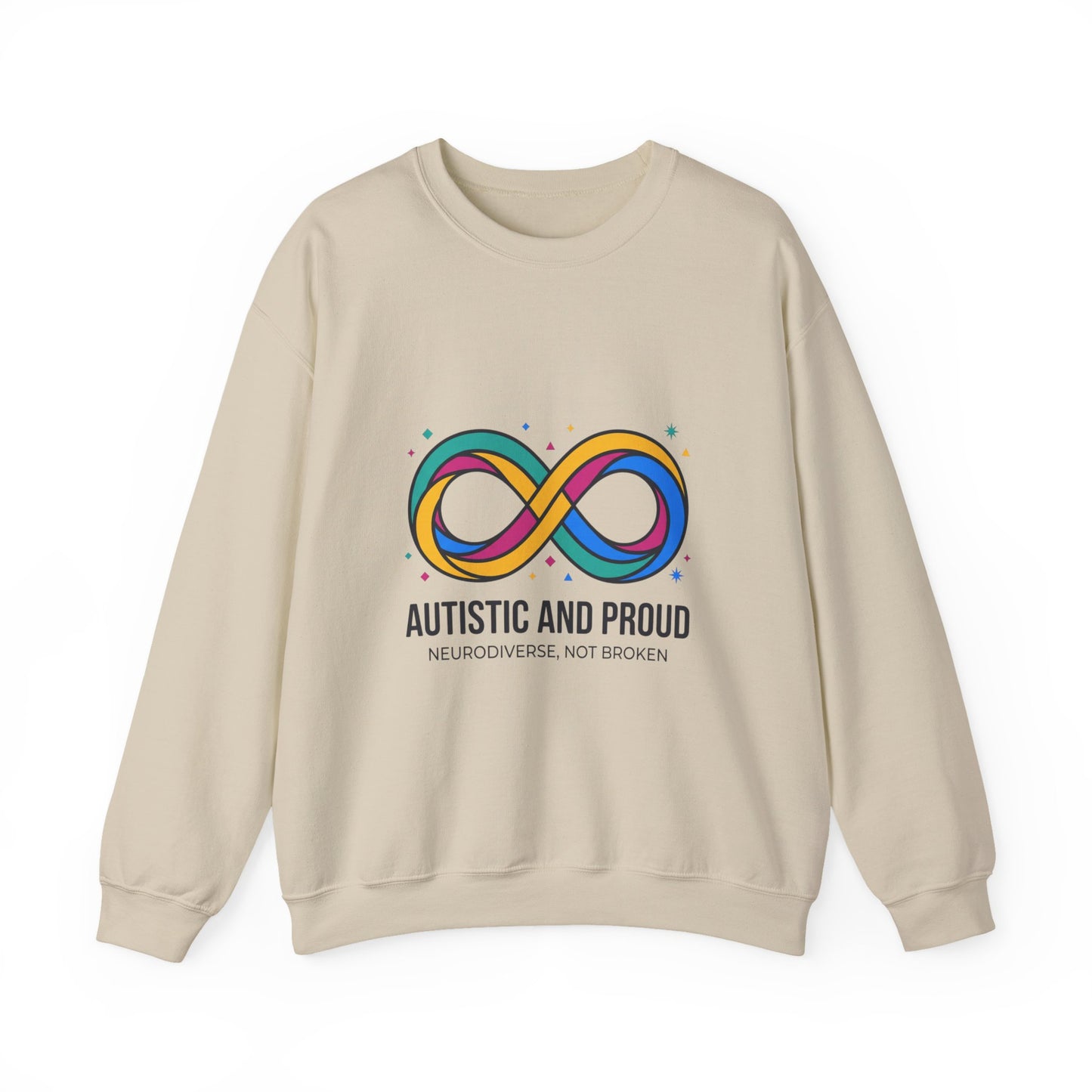 Autistic and Proud Infinity Logo Sweatshirt | Neurodiversity, Identity-First