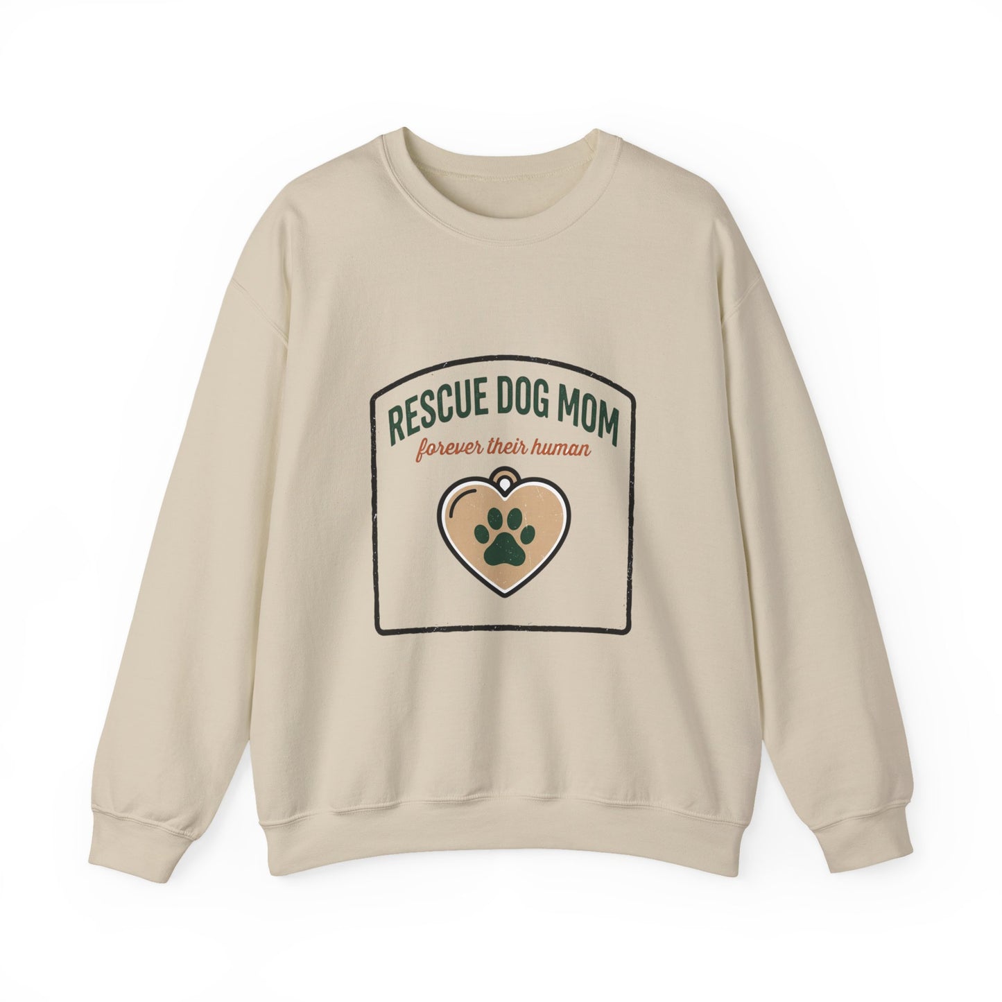 Rescue Dog Mom Crewneck Sweatshirt | rescue pride, fur baby