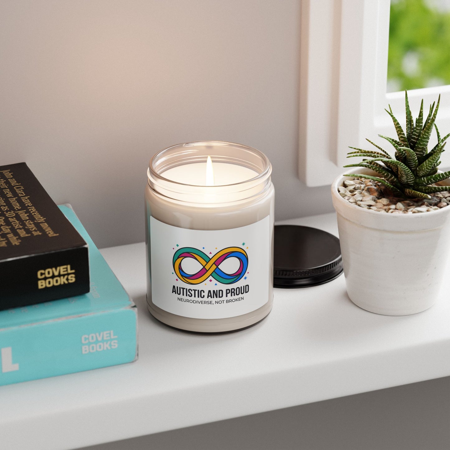 Autistic and Proud Soy Candle, neurodiversity affirming, sensory-friendly