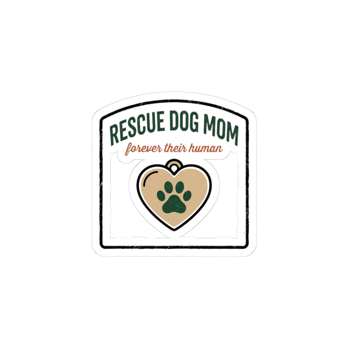 Rescue Dog Mom Sticker | rescue pride, fur baby decal