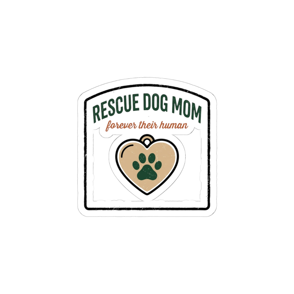Rescue Dog Mom Sticker | rescue pride, fur baby decal
