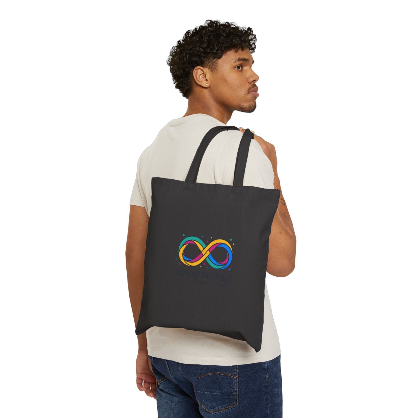Autistic and Proud Tote, Neurodiversity Pride Infinity Symbol, Affirming Sensory-Friendly Accessory
