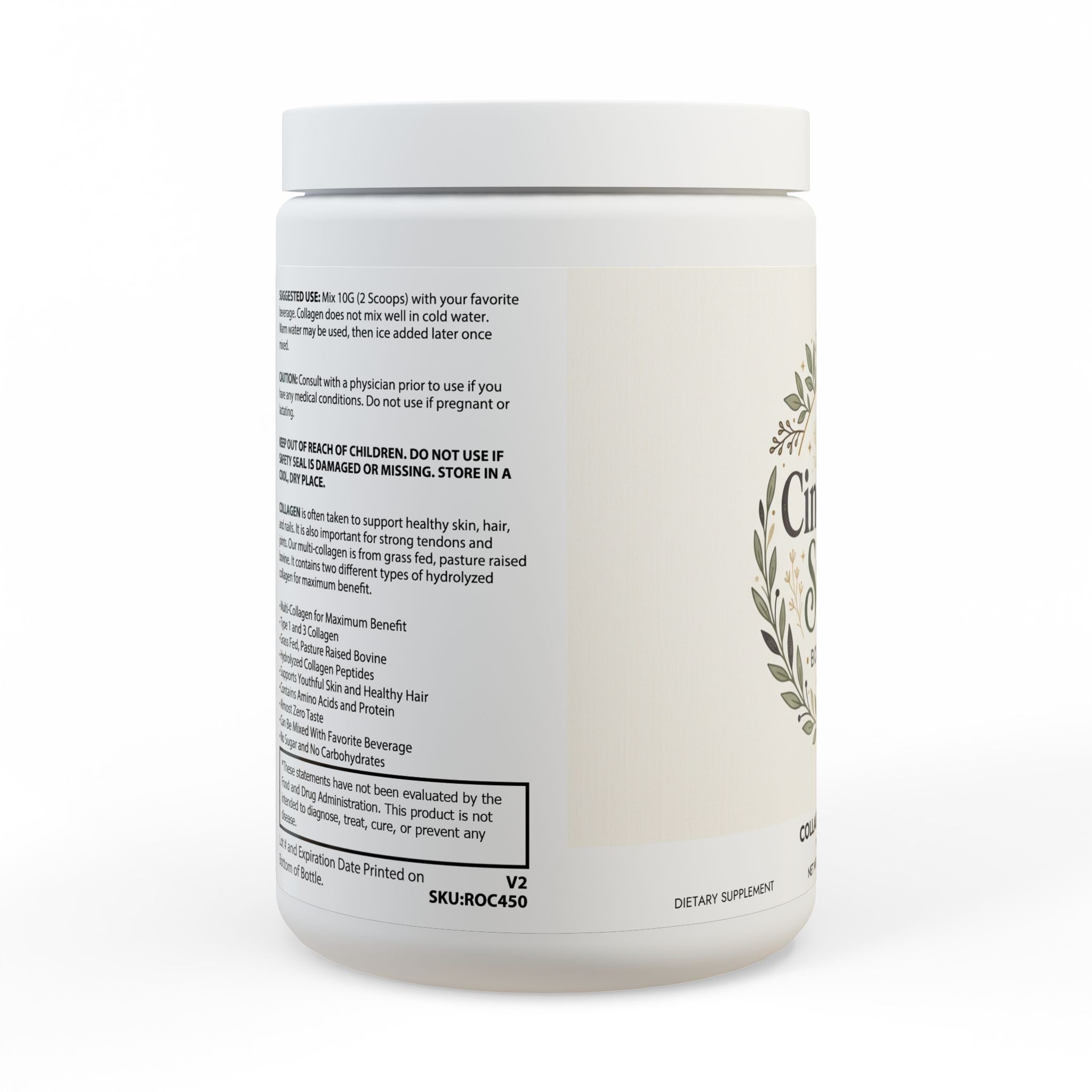 Collagen Peptides Type I & III Supplement (350g, 12.3oz)