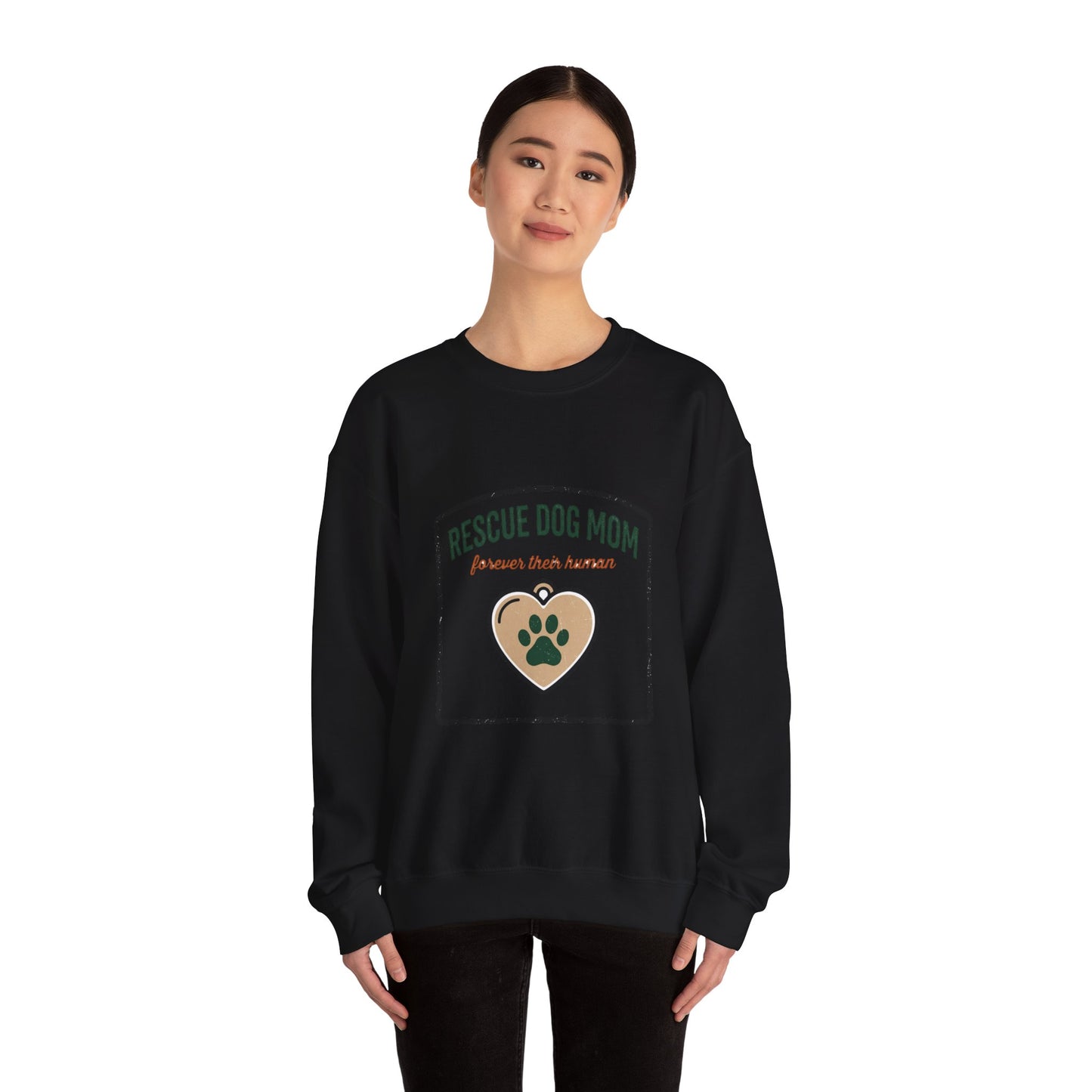 Rescue Dog Mom Crewneck Sweatshirt | rescue pride, fur baby