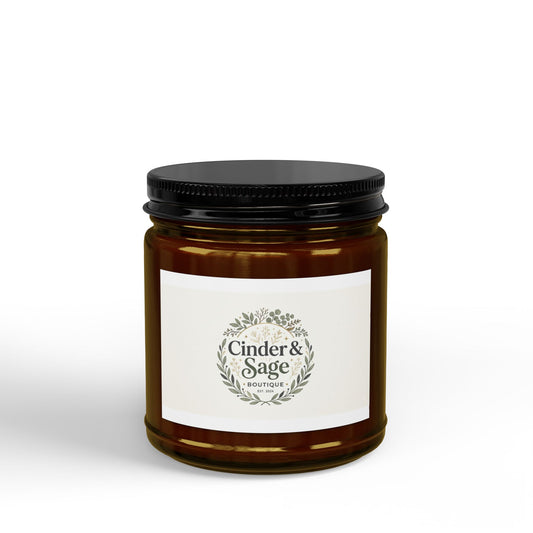 Scented Soy Candles with Black Lid, (4 and 9oz)